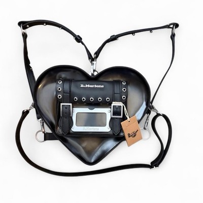 Dr. Martens AD015772 2-Way Heart Backpack Shoulder Bag NWT Rare Limited Black