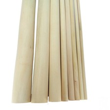 Wooden Dowel Rod,Dia:3-50mm Natural Wooden Cylinder Block Craft DIY Length 300mm