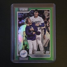 2026 Topps Series 1 - Dodgers Duo - Ohtani & Yamamoto Green Rainbow Foil /99