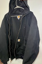 Carhartt Duck Canvas J131 Made in USA Black Size L Workwear Casual Outerwear