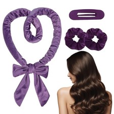 Heatless Curls Overnight Headbands for Women, 1 Count Pack of 1 , Purple