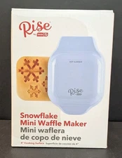 Snowflake Mini Waffle Maker Rise by Dash Nonstick 4" Surface Cooks In Minutes 