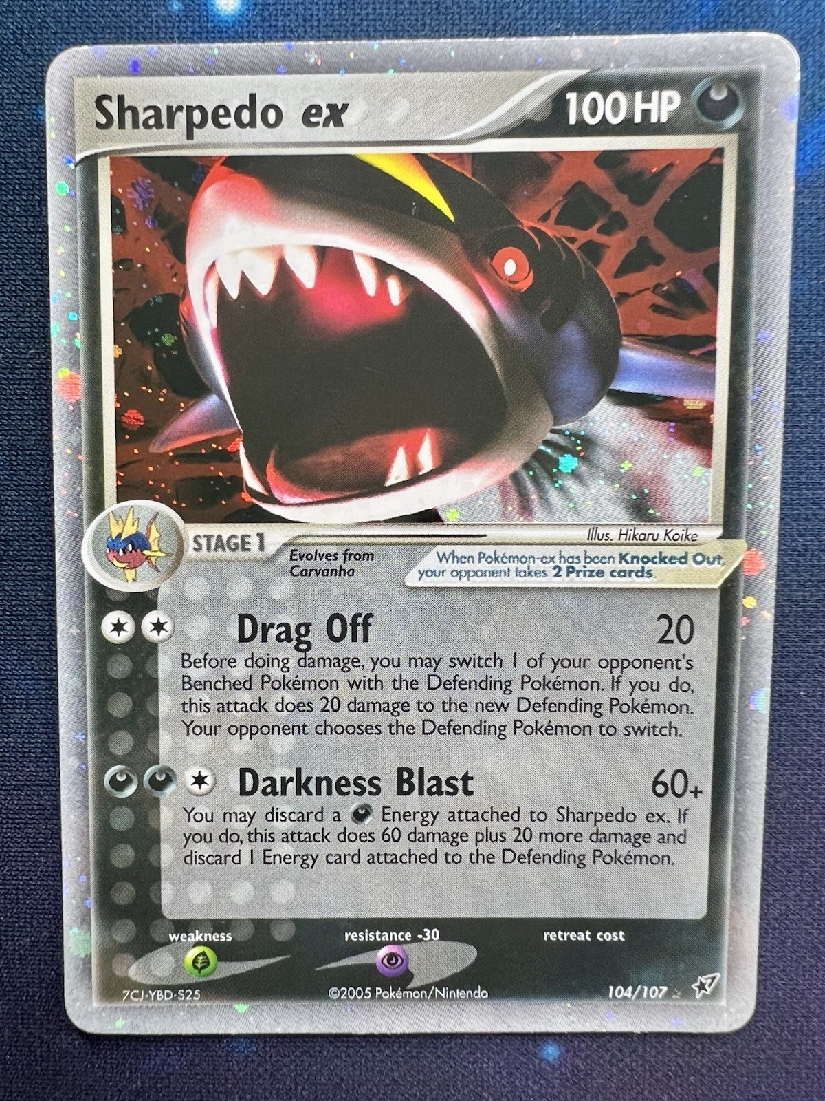 Pokémon Sharpedo EX Deoxys Holo Rare Card 104/107 Mint