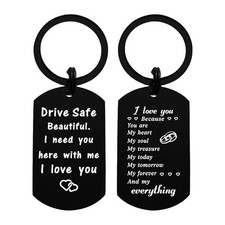 Viayen Drive Safe Keychain for Her - Christmas Valentines Anniversary Birthday