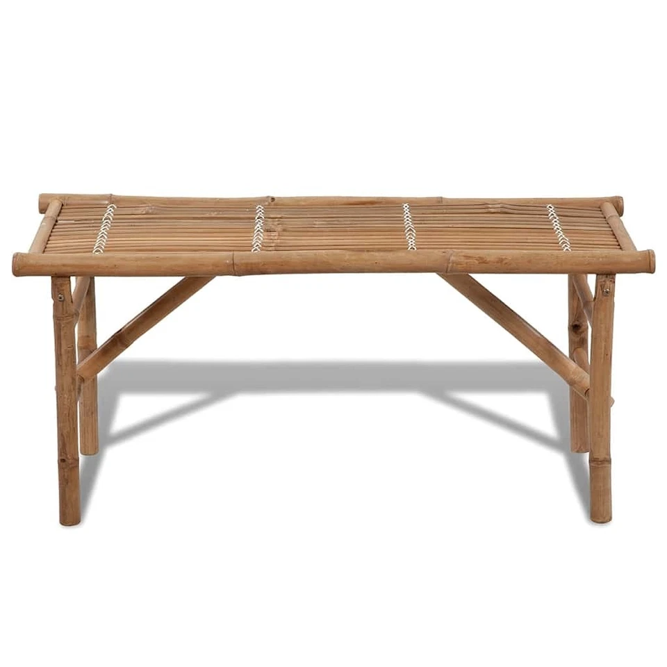 Banc pliable en bambou Banc de jardin Meuble pour parc terrasse balcon vidaXL - Photo 2/4