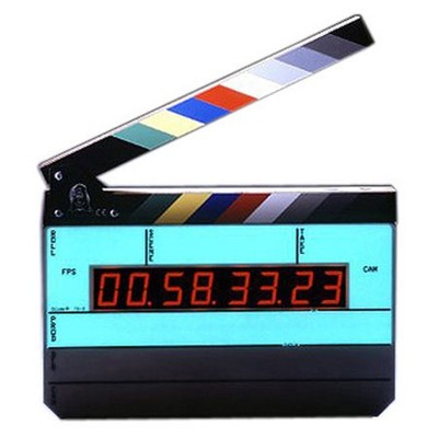 Denecke Dcode TS-3EL Time Code Clapper Slate w/Backlight Display, Color Clapper