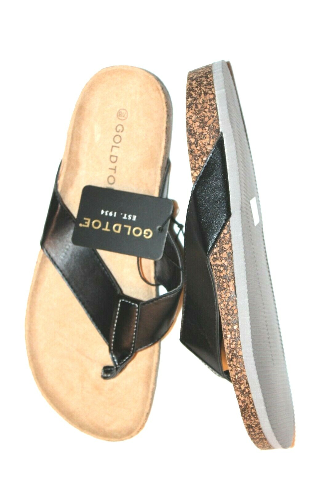 PANTOFOLA D’ORO Gold Gold G Toe sandalo infradito uomo infradito grigio nero o arancione nero