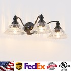 Vanity Light 24" 3 Lights for Bathroom Black Farmhouse Mirror Wall Lamp Fixture