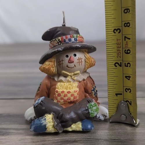 Scarecrow Candle Autumn Fall Decorative New Unused 3" Tall Wicked Unscented - Picture 6 of 8