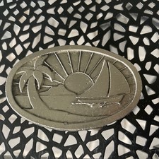 VINTAGE RARE 1978 INSTYLE Brand Metal Belt Buckle #1118 Made In USA