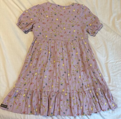 Matilda Jane Enchanted Garden EUC Purple Floral Artist Dress Girls Size 10  | eBay