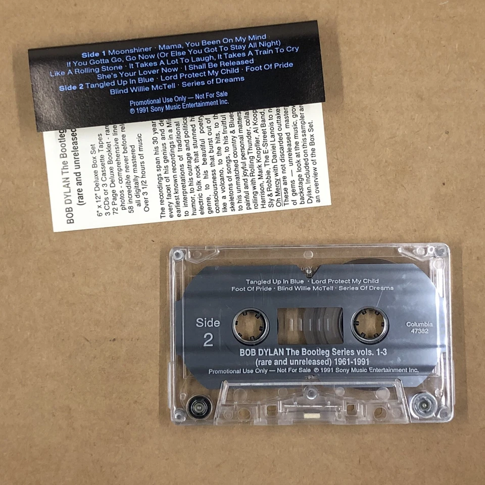 BOB DYLAN Cassette Tape Rock Folk BOOTLEG SERIES RARE & UNRELEASED PROMO - Image 3 of 4