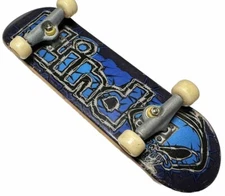 Vintage Tech Deck Fingerboard Blind Blue Grim Reaper Toy Skateboard Skater Board