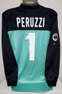 NIKE INTER MILAN GOALKEEPER GK PERUZZI 1999 L LS ORIGINAL SOCCER