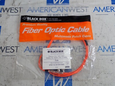 BLACK BOX CORP EFN110-001M-STMT 1M FIBER OPTIC CERAMIC TIP DUPLEX RISER ST-MTRJ