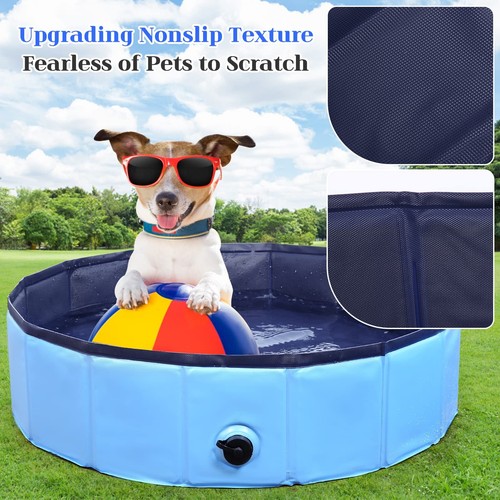 Foldable Dog Bath Swimming Pool Plastic Kiddie Pool Professional Tub Collapsi... - 第 4/8 張圖片