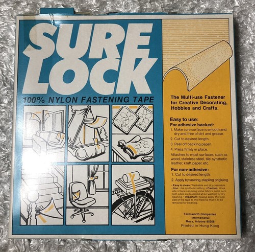 New Sure Lock 100% Nylon Hook & Loop Fastening Tape 3/4" x 10 Yards Non-Adhesive - Picture 2 of 3