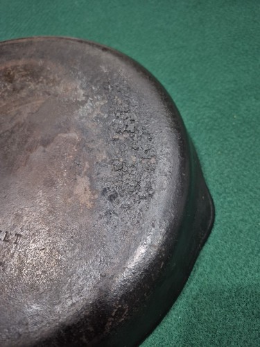 Unmarkiert Nr. 10 B Wagner Gusseisen Pfanne 11 3/4" USA Vintage leichtes Wackeln - Bild 7 von 12