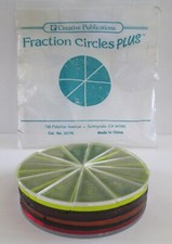Creative Publications Fraction Circles Plus Overhead 51 Transparent Plastic Pcs