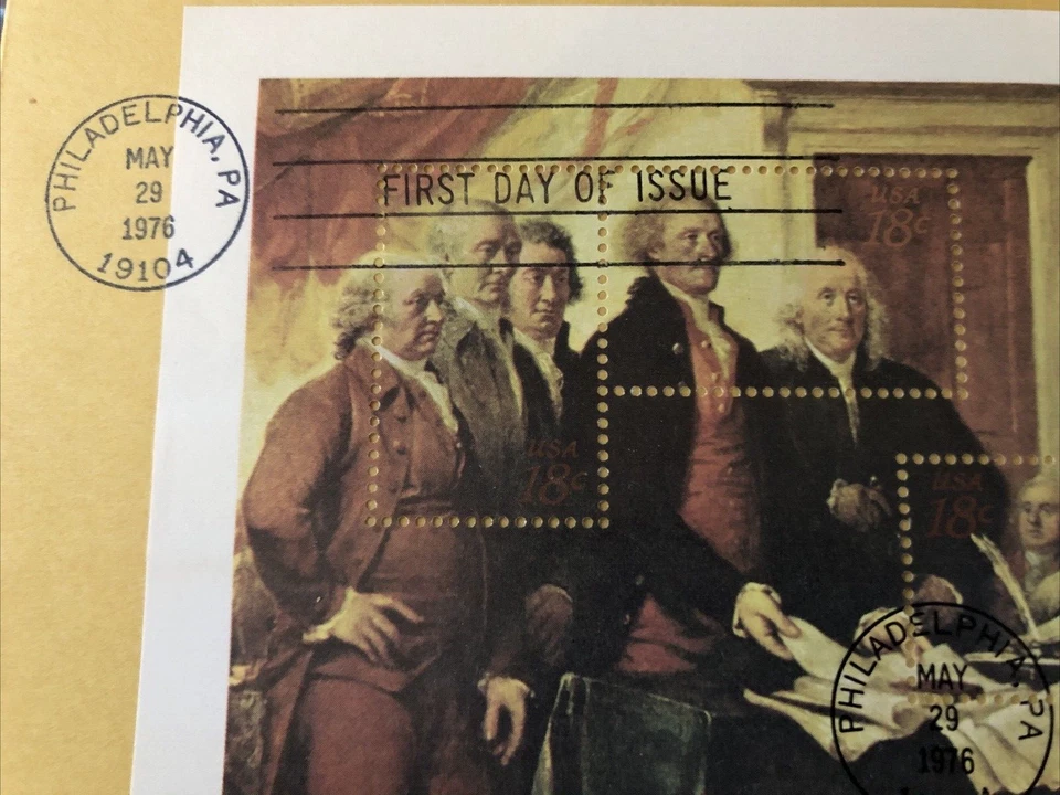 Honoring The Declaration of Independence Philadelphia, PA 1976 FDC 13 Cent Stamp - Image 3 of 4