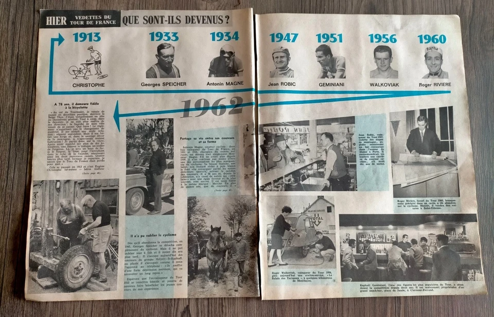 vedettes du tour de FRANCE roger RIVIER ROBIC WALKOVIAK GEMINIANI 1913 à 1960 - Photo 1/1