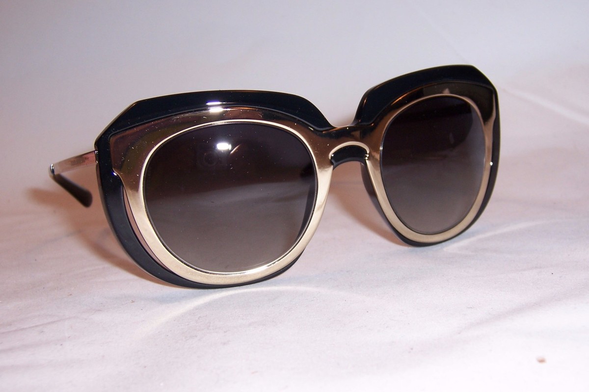NEW DOLCE & GABBANA SUNGLASSES DG 6104 501/8G GOLD BLACK 