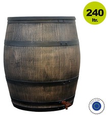 YERD Regen Tonne Fass Regen Wein Optik 240 Liter Barrik Style Tank Wasser