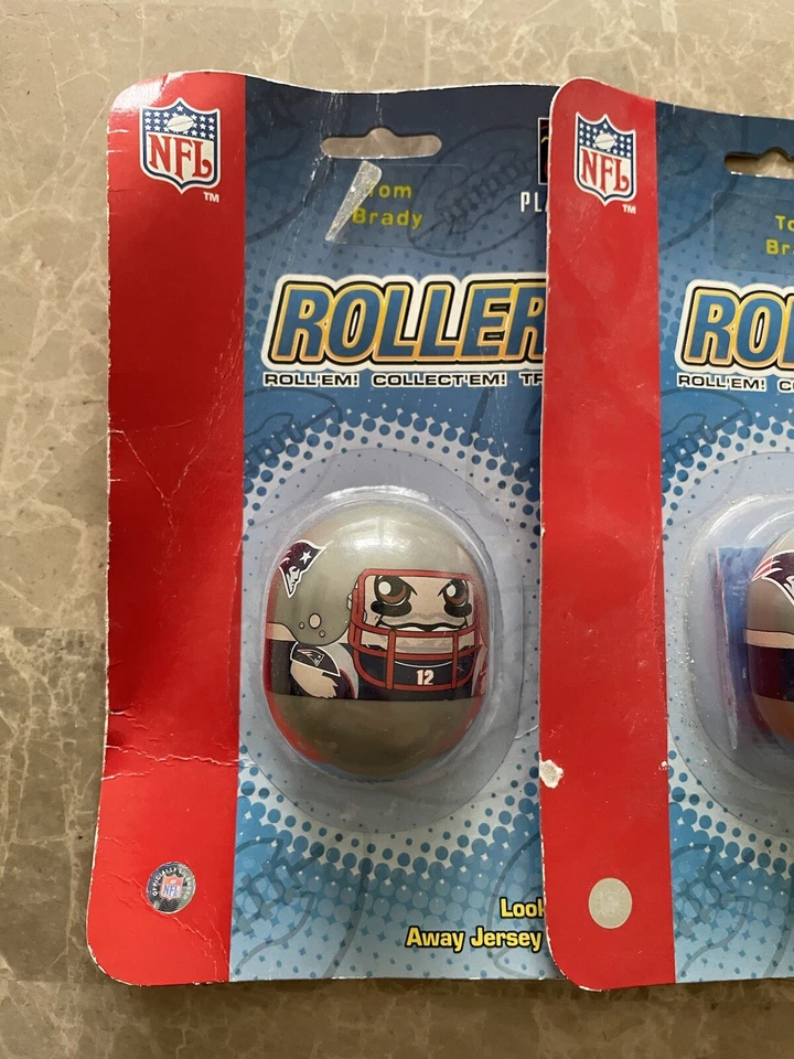 Tom Brady Fútbol Cubierta Superior Rollerz Juguete Lote 2004 New England Patriots UD Raro Foto 4 de 4