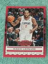 2019-20 Panini Contenders Front Row #8 - Kawhi  Leonard - Los Angeles Clippers 