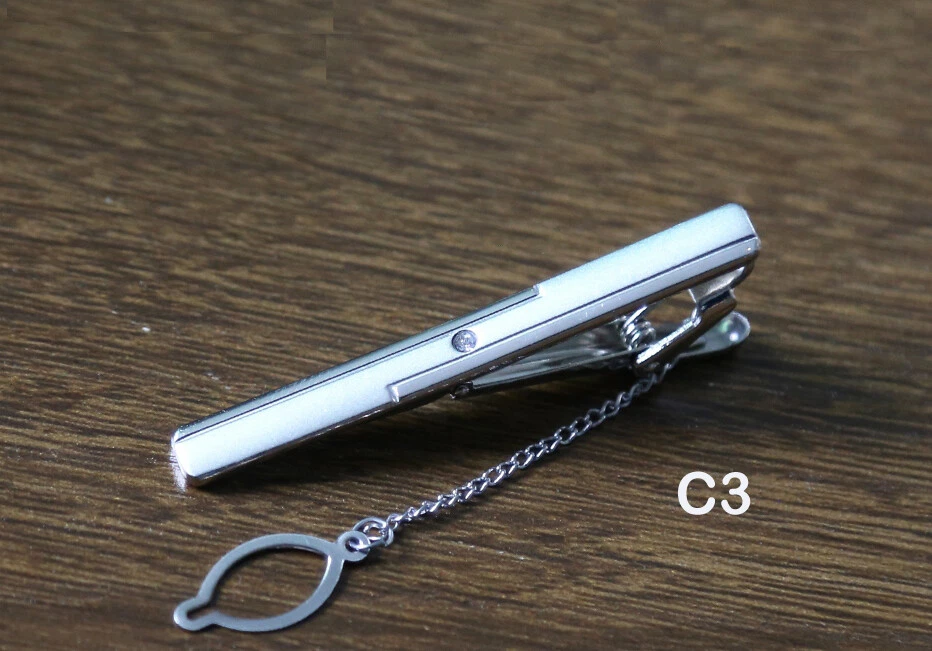 PISACORBATA PIN ALFILER CUELLO TIE CLIP 7 MODELOS ELEGANTE CABALLERO CORBATA - Imagen 4 de 4