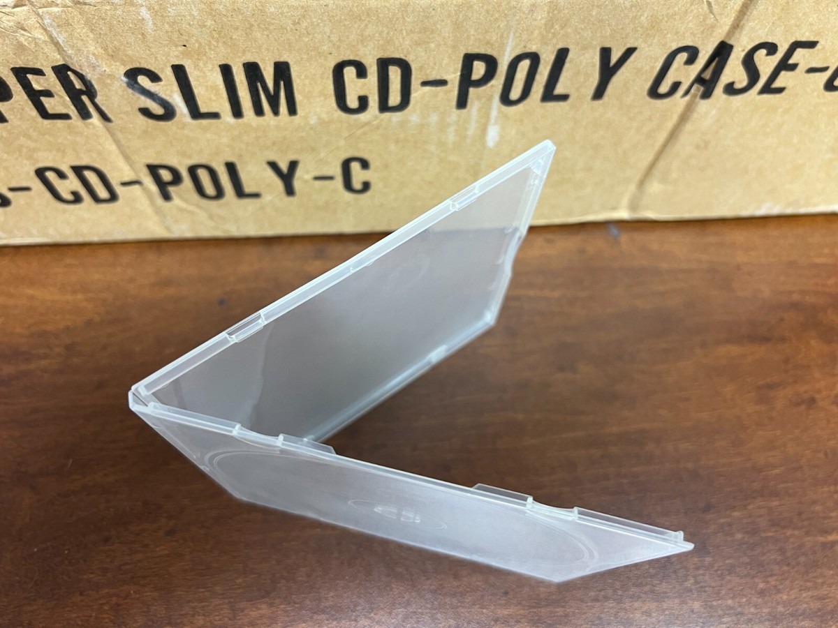 100 Count Super Slim CD Clear Poly Cases | eBay