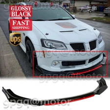 For Pontiac G6 G8 GTO Grand Prix Glossy Black Front Bumper Lip Body Kit Spoiler