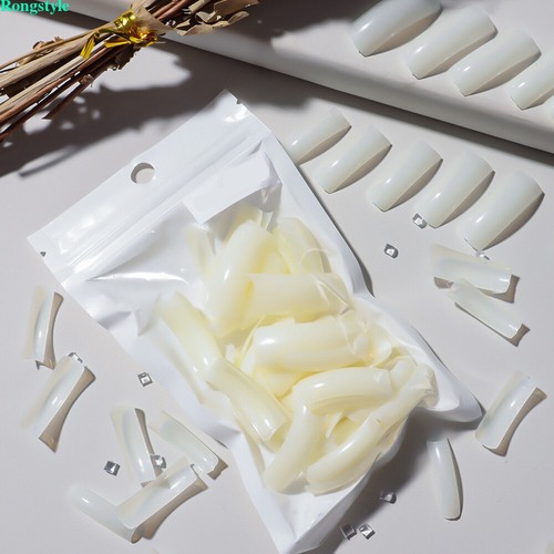 Puntas de uñas de halcón extracurvas - Acrílico media cubierta uñas accesorios de manicura 100 un. - Imagen 11 de 14