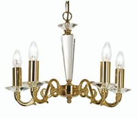 Oaks Lighting 5-light Wren Gold Plated Ceiling Fitting Oaks Lighting 5-light Wren Gold Plated Ceiling Fitting