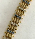 Art Deco 10Ct Round Cut simulated Diamond Bracelet 14k Yellow Gold Plated