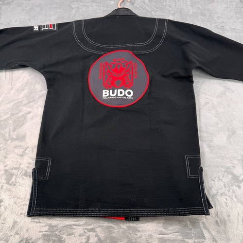 Combat Corner CRNR v6 BJJ Gi A2 Black Jiu Jitsu Kimono w/ Budo Patch Warrior - Picture 9 of 16