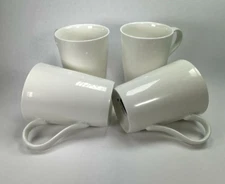 Red Vanilla Mug Pure Vanilla White Bone China 10oz Set of 4 Conical Cup C46