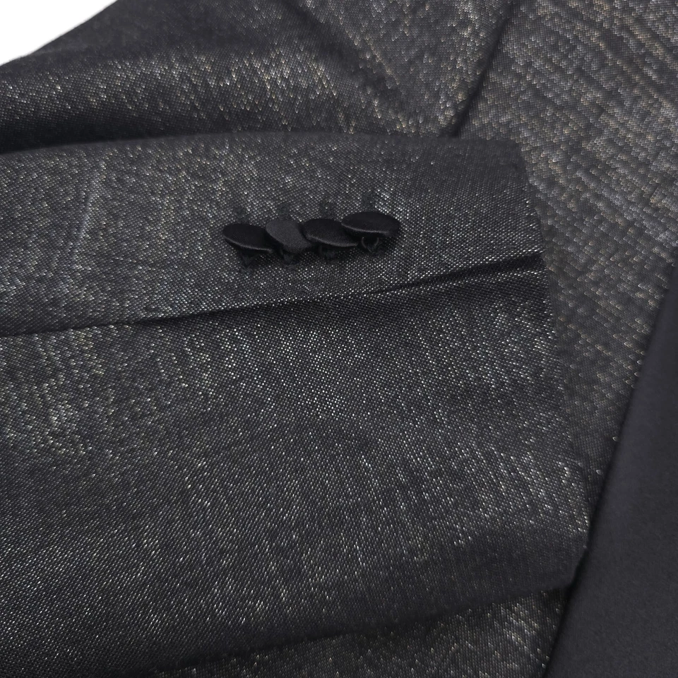 Hugo Boss Gray Jeckson 231 Wool Shawl Lapel Tux Dinner Jacket Mens Size 40R - Image 3 of 4