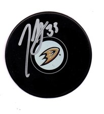 JAKOB SILFVERBERG ANAHEIM DUCKS SIGNED AUTOGRAPHED LOGO PUCK WITH COA ! SWEDEN