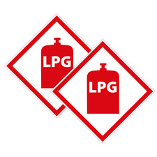 LPG Warning Sticker Campervan 2 off Gas Locker Box Label Caravan Motorhome VW