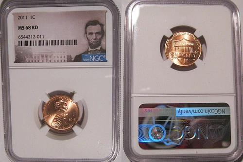 2011 P Lincoln SHIELD Cent 1c NGC MS 68 RD Lincoln Label