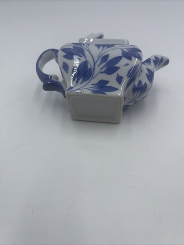 White Blue 3X4" Pitcher with Lid - Andrea by Sadek - Picture 6 of 6
