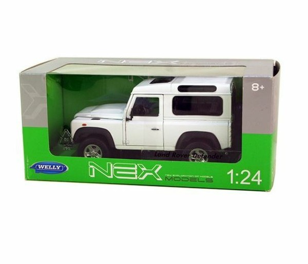 NEU Welly Nex Diecast 1:24 Land Rover Defender Weiß - 22498W-image