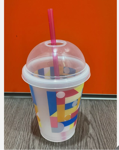 STARBUCKS Cup Geometric LIMTED EDITION 16oz with Straw and Lid Cold Travel Work - Picture 2 of 3