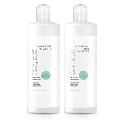 MAXIMILIAN Tea Tree Mint Shampoo and Conditioner Set - Refreshing, Soothing-CR2