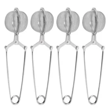 Tea Strainers for Loose Tea, 4 Pack Tea Infuser with Handle Fine Mesh Tea Ball 