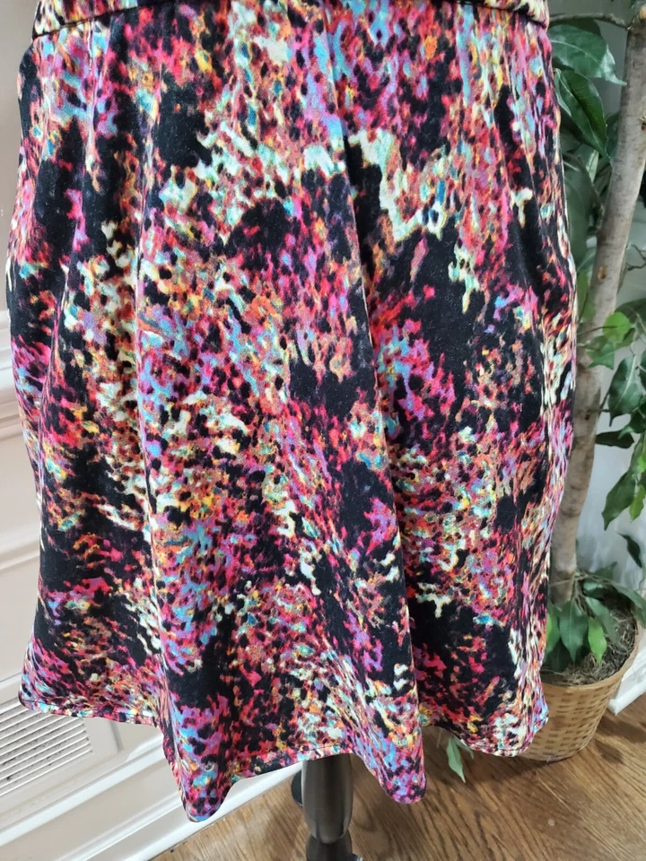 Material Girl 女式多色棉质 V 领无袖及膝连衣裙 XL — 第 4/4 张图片