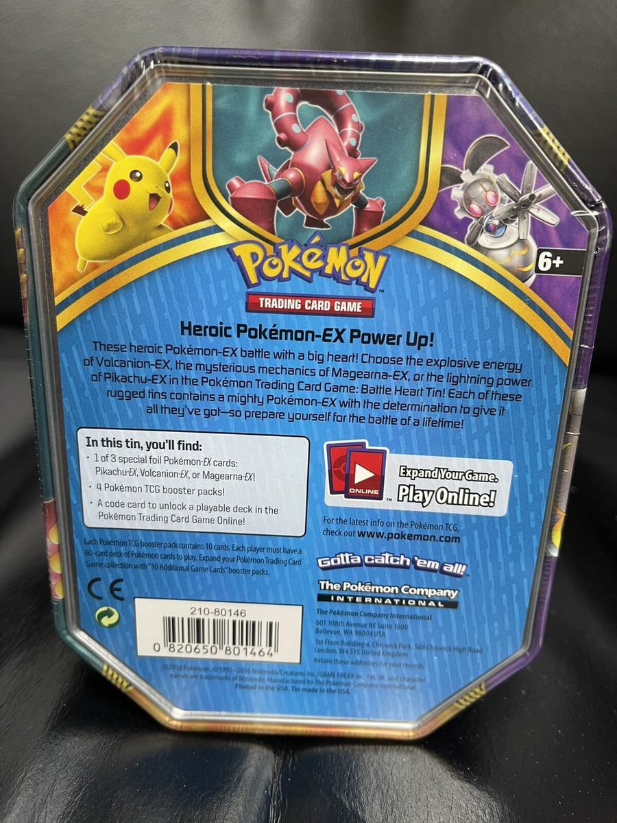 Pokemon Pikachu EX Collecter Tin 2016 Battle Heart Sealed | eBay