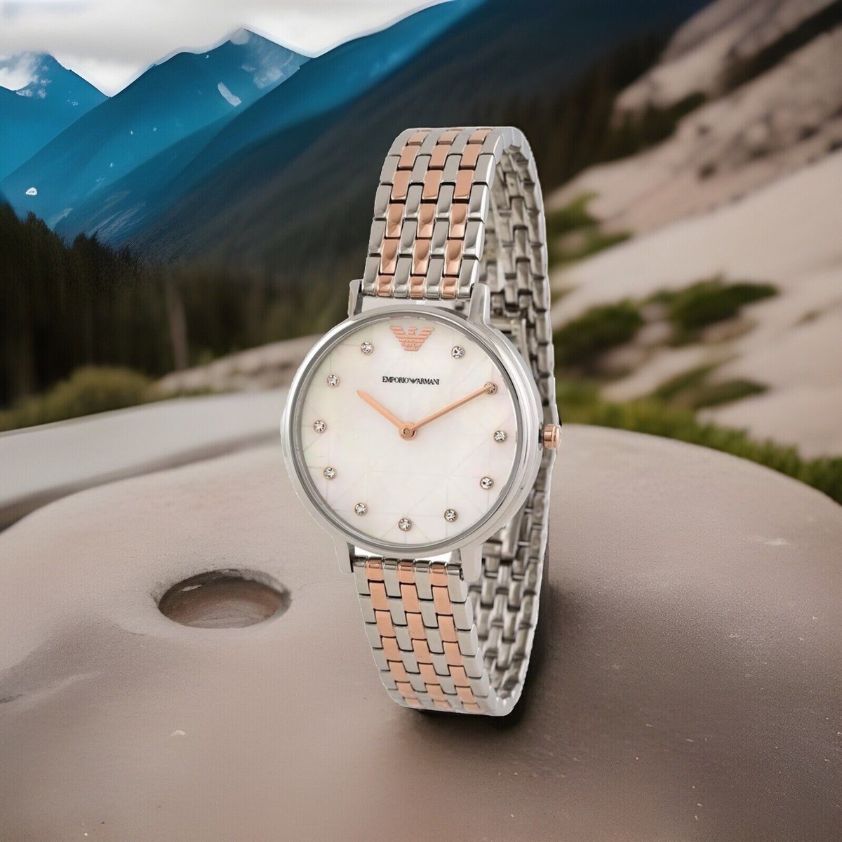 Ohrstecker Armani Damenuhr Set Emporio Armani,Armbanduhr,Ohrringe