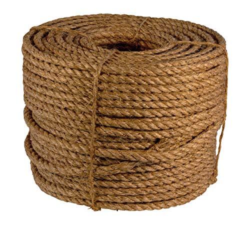 ATERET Twisted Manila Rope I 3 Strand Natural Fiber Rope I 1 4 Inch X 600 Feet I Multipurpose For Landscaping Diy Projects